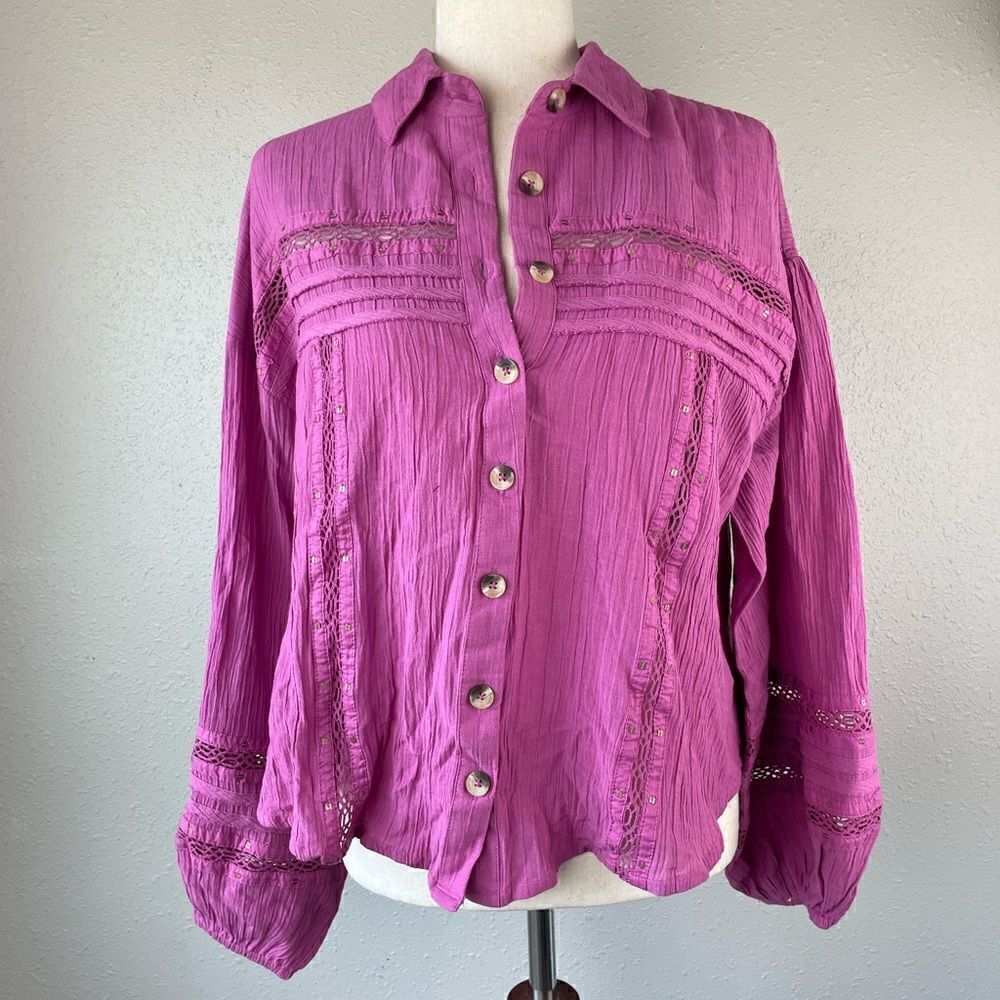 Nwt Free People Electra Button Down Shirt Size S